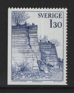 Sweden   #1246  MNH  1978   red limestone cliff 1.30k