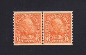 Scott #723 6c Garfield LINE PAIR - Mint OG NH