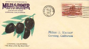 United States California Sacramento 1954 machine  Multicolor Illustrated Adve...