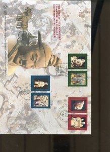 UNITED NATIONS 1997 TERRACOTTA WARRIORS SETS  NY GENEVA VIENNA TRIPLE CANCEL FDC