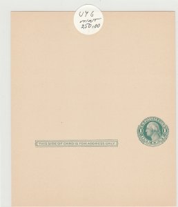 Scott# UY6 Un Folded US Postal Reply Card