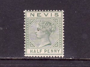 Nevis-Scott#21-Unused lightly hinged QV-1/2p green-1883-