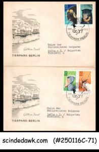 GERMANY - 1970 BERLIN ZOO / WILD ANIMALS - FDC 2nos