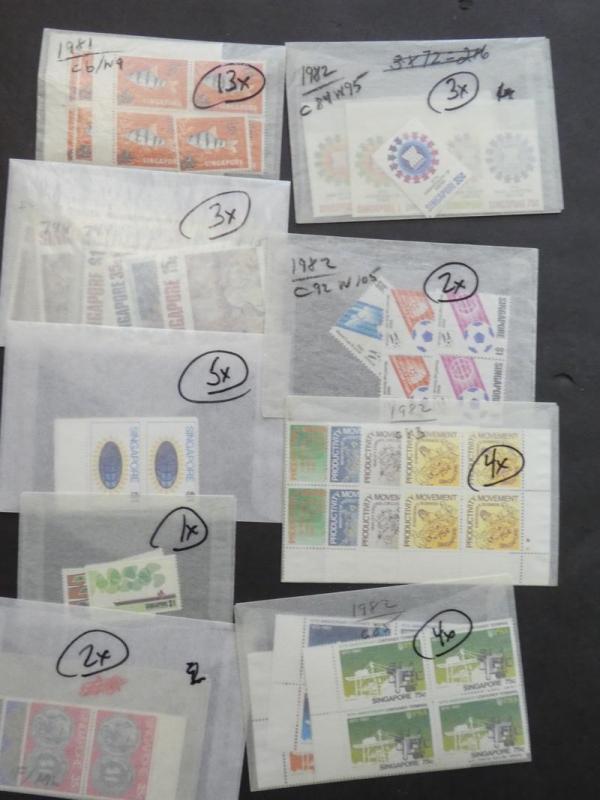 EDW1949SELL : SINGAPORE Beautiful accumulation of all VF MNH sets, S/S Cat $3685