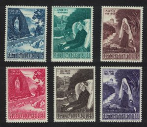 Vatican Apparition of the Virgin Mary at Lourdes 6v 1958 MH SC#233-238