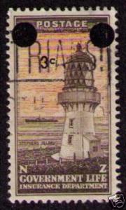 NEW ZEALAND Sc# OY40 USED FVF Lighthouse Stephens Isl