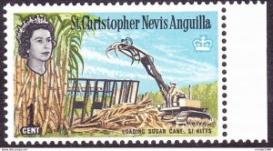 ST CHRISTOPHER NEVIS & ANGUILLA 1963 QEII 1c Multicoloured SG130 MH