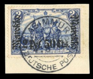 German Colonies, German Offices in Morocco #55 Cat$47.50, 1911 2p50c on 2m, u...