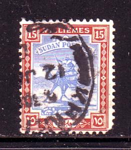 Sudan Sc 35 1921 15 m Camel Post stamp used