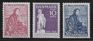 Denmark Scott #'s 264 - 266 MNH