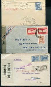 Argentina 3 Early 20th century covers  one censored 1918 See Scan