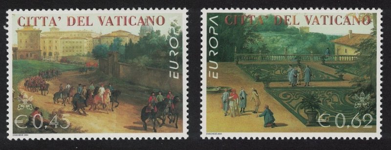 Vatican Horse Riding Europa Holidays 2v 2004 MNH SG#1429-1430