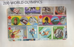 A Nice Selection Of 200 All Different Topicals. World Olympics.   #02 TOP61