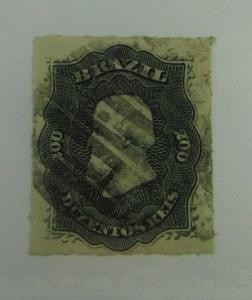 1876 Brazil  SC #66  Emperor Dom Pedro   used stamp