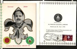 Pakistan, Scott cat. 234. Scout Souvenir Folder with First day cancel. ^