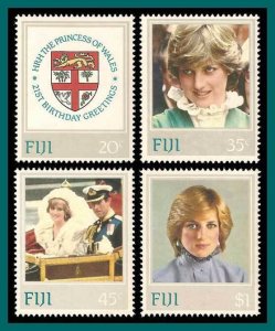 Fiji 1982 Princess Diana Birthday, MNH  470-473,SG640-SG643