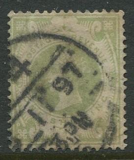 Great Britain -Scott 122 - QV - 1887 - Wmk 30 - Perf. 14 - Used - 1/- Stamp