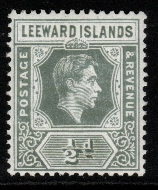 LEEWARD ISLANDS SG97 1949 ½d SLATE-GREY MNH