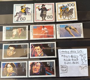 Germany MNH Selection #B663//B684- SCV=$20.00