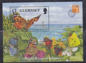 GUERNSEY BUTTERFLY SS MNH AAD8511