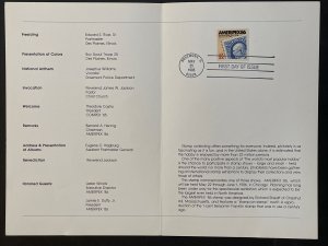 1985 Ameripex '86 Stamp First Day Ceremony Program Sc# 2145