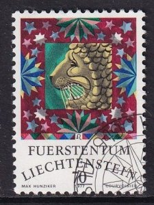Liechtenstein   #603  cancelled  1977  zodiac sign 70rp  leo