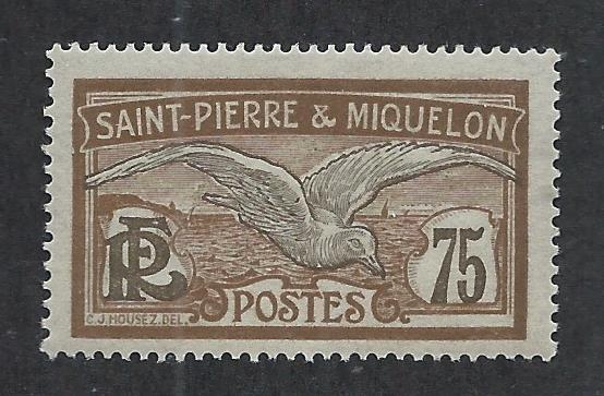 ST. PIERRE & MIQUELON SC# 102 FVF/MLH 1909