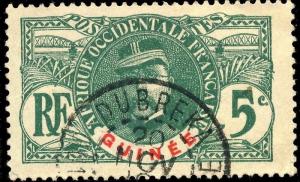 GUINÉE FRANÇAISE - 1912 - CACHET À DATE DE DUBRKA SUR 5c FAIDHERBE 