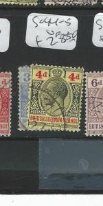 BRITISH SOLOMON ISLANDS (PP2908B) KGV  3D-4D  SG 44-5    VFU