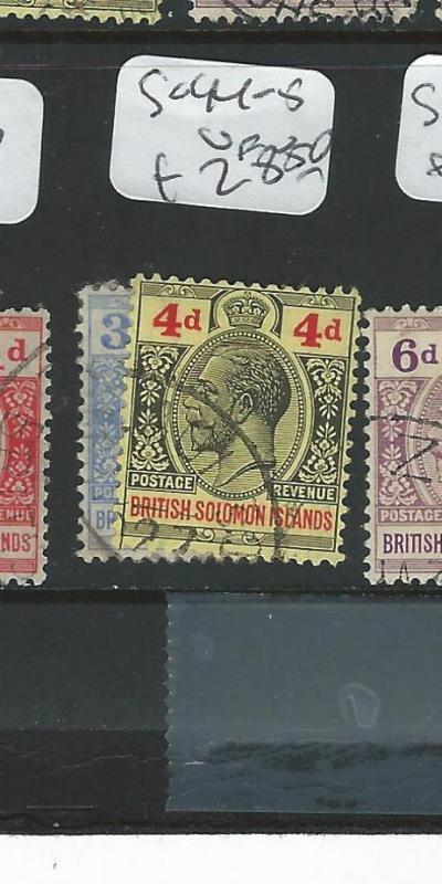 BRITISH SOLOMON ISLANDS (PP2908B) KGV  3D-4D  SG 44-5    VFU 