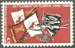 Scott #1271 1965 5¢ Florida Settlement MNH OG VF/XF