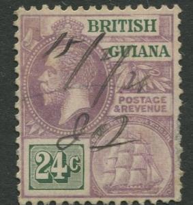 British Guiana - Scott 197- KGV Definitive -1921 - VFU - Single 24c Stamp