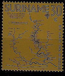 Suriname 391 MNH Map SCV0.80