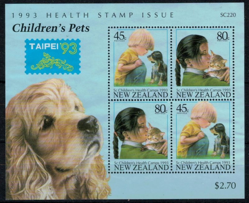 New Zealand 1993 SG MS1744 - Health Issue MS with Taipei 1993 Inscription - Used