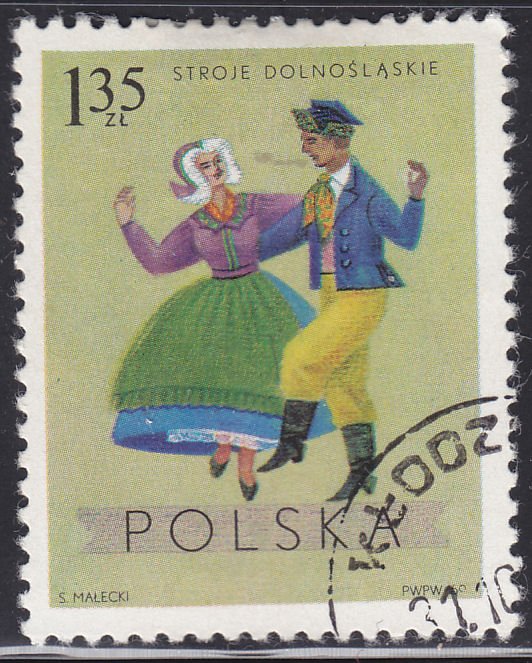 Poland 1688 Regional Costumes Lower Silesia, Wroclaw 1969