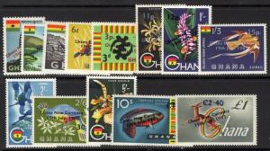 GHANA SG381/93 1965 NEW CURRENCY MNH