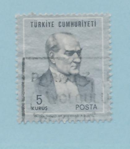 Turkey 1970 Scott 1833 used - 5k, Kemal Ataturk 