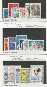 Finland, Postage Stamp, #685-98, 707-8, 710, 729 Used, 709 Mint, 1983-85