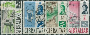 Gibraltar 1960 SG161-167 Castle Keys Map Airport QEII (4) FU