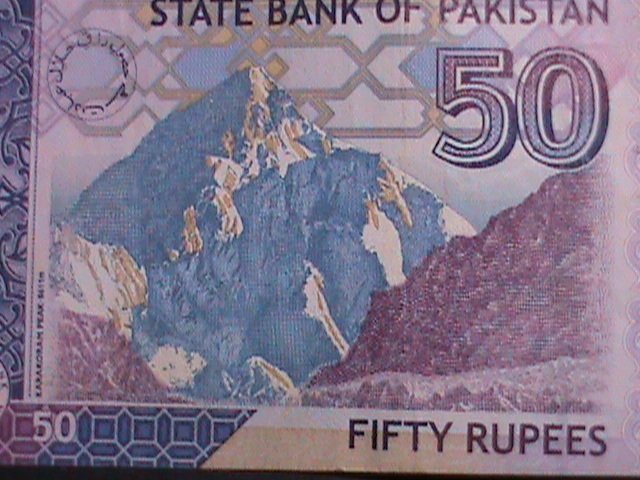​PAKISTAN 2013 -50 RUPEES-STATE BANK OF PAKISTAN CURRENCY- LT.-CIRCULATED-VF