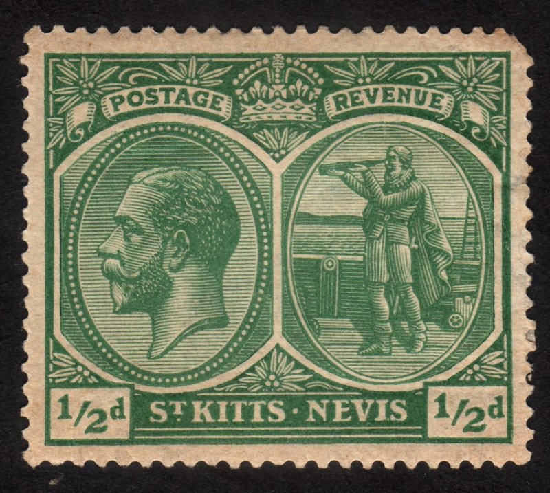 1920, St. Kitts and Nevis, 1/2p, MH, Sc 24