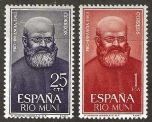 Rio Muni 24, 26, mint, hinged. partial set. 1963. (S1374)