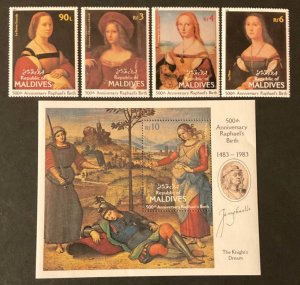 Maldives Scott #1002-6 never hinged