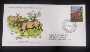 EL)1977 GUINEA, WORLD WILDLIFE FUND, WWF, ENDANGERED SPECIES, ELAND ANTELOPE, CI