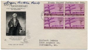 US 924 FDC Signed by PM FrankWalker