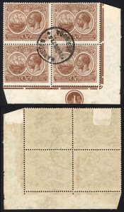 Bermuda SG59 1/4d Plate Block Cat 112 pounds