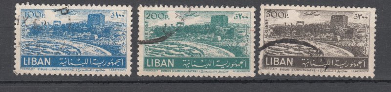 J42217 JL Stamps 1952 lebanon  hv,s of set used #c172-4