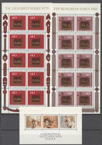 COLLECTION LOT # 1975 GERMANY 3 MNH SHEETS 1978+ CV+$21