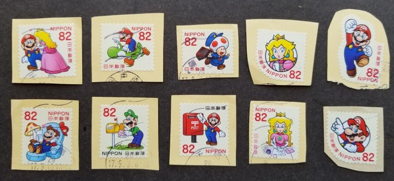 *FREE SHIP Japan Cartoon Super Mario 2017 Animation (complete set 10v) USED #1