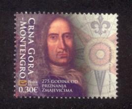 Montenegro Sc# 306 MNH 275th Anniversary Matija Zmajevic